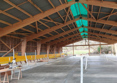 Charpente bois massif, laméllé collé, douglas bâtiment agricole privé CERIZOLS 2018 (4)